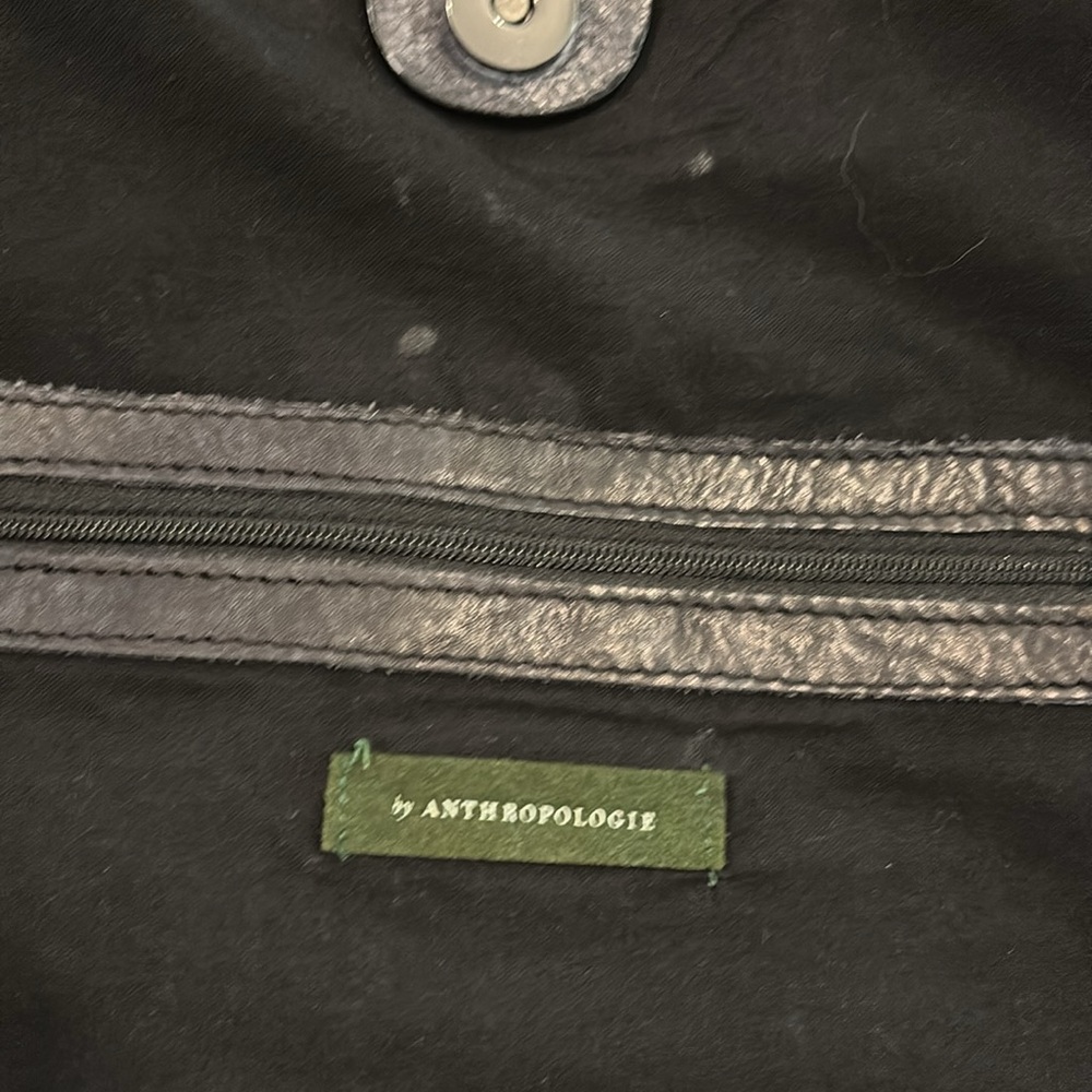Anthropologie Illona Lattice‎ Black Leather Shoulder Bag - Picture 12 of 15